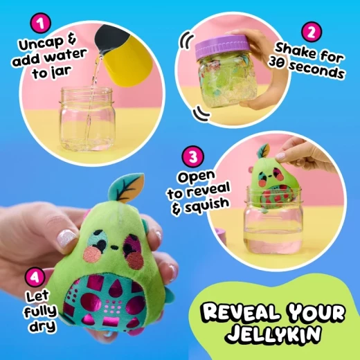 Magic Jellykins Surprise Plush Jar 1-Pack Wave #1 Assortment CDU – لعبة مجسمة مفاجأة داخل برطمان، دمية قطيفة لطيفة قابلة للجمع، تجربة فتح مفاجئ ممتعة للأطفال والهواة - سبين ماستر - Image 5