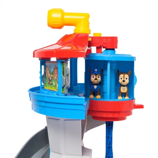 Paw Patrol Lookout Tower Playset – Interactive Command Center with 2 Chase Figures, Police Cruiser, Mission Cards, and Rotating Transformation Elevator - Spin Master - Image 4