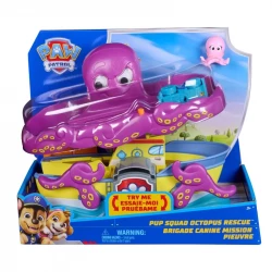 Paw Patrol Pup Squad Octopus Rescue Playset – Interactive Rescue Toy Set with Octopus, Ocean Adventure Playset, Kids Action Figures, Fun Imaginative Play Inspired by Paw Patrol