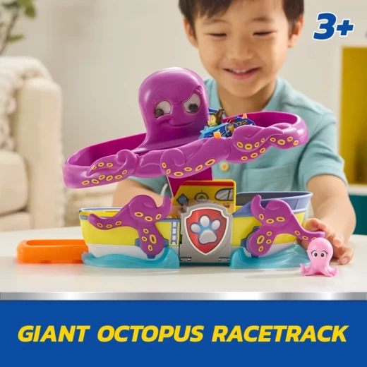 Paw Patrol Pup Squad Octopus Rescue Playset – مجموعة لعب إنقاذ تفاعلية مستوحاة من باو باترول، مغامرات بحرية مع الأخطبوط، شخصيات ممتعة للأطفال ولعب تخيلي مليء بالحماس - سبين ماستر - Image 4