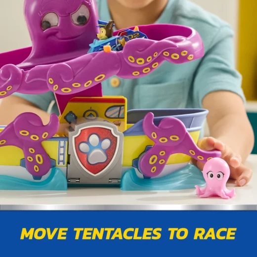 Paw Patrol Pup Squad Octopus Rescue Playset – مجموعة لعب إنقاذ تفاعلية مستوحاة من باو باترول، مغامرات بحرية مع الأخطبوط، شخصيات ممتعة للأطفال ولعب تخيلي مليء بالحماس - سبين ماستر - Image 6