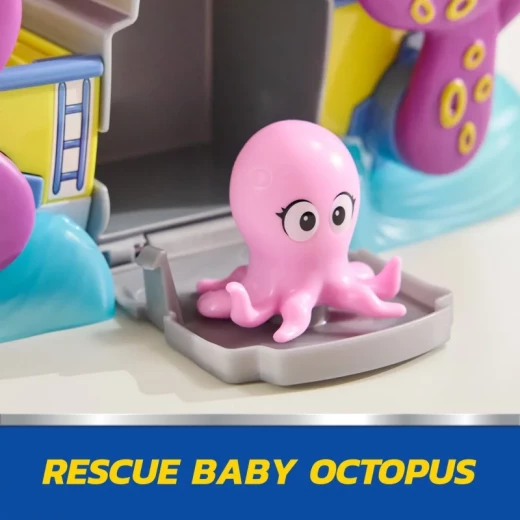 Paw Patrol Pup Squad Octopus Rescue Playset – مجموعة لعب إنقاذ تفاعلية مستوحاة من باو باترول، مغامرات بحرية مع الأخطبوط، شخصيات ممتعة للأطفال ولعب تخيلي مليء بالحماس - سبين ماستر - Image 7