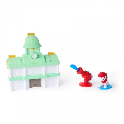 Paw Patrol Mini Playset Marshall Fire Rescue – مجموعة لعب مارشال للإنقاذ والإطفاء من باو باترول، مغامرات إنقاذ تفاعلية مع شخصية مارشال، لعبة ممتعة للأطفال لتنمية الخيال - سبين ماستر - Image 3