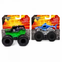 Monster Jam 1:43 Plastic Truck Assortment – تشكيلة شاحنات مونستر جام البلاستيكية بمقياس 1:43، تصميم واقعي، ألعاب سباق وحركات استعراضية ممتعة للأطفال ومحبي الشاحنات الوحشية