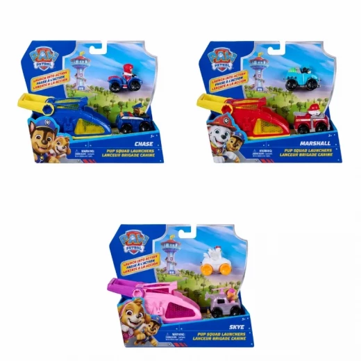 Paw Patrol Pup Squad Vehicle Launchers Assortment – تشكيلة مركبات الإطلاق من باو باترول، سيارات وشخصيات إنقاذ تفاعلية، ألعاب حركة ومغامرات ممتعة للأطفال لتنمية الخيال واللعب الإبداعي - سبين ماستر - Image 2