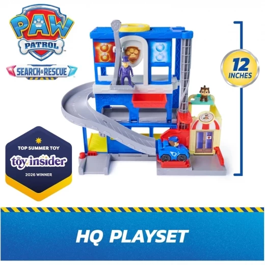 Paw Patrol Search & Rescue Pup Squad HQ Playset – مركز قيادة ومهام الإنقاذ من باو باترول، مجموعة لعب تفاعلية مع شخصيات ومركبات، مغامرات ممتعة للأطفال ولعب تخيلي مليء بالحركة - سبين ماستر - Image 4