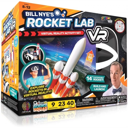 طقم أباكوس Bill Nye’s Rocket Lab VR Kit – تجربة تعليمية تفاعلية في عالم الصواريخ والفضاء باستخدام الواقع الافتراضي، تساعد الأطفال على استكشاف العلوم بطريقة ممتعة ومبتكرة طقم أباكوس Bill Nye’s Rocket Lab VR Kit – تجربة تعليمية تفاعلية في عالم الصواريخ والفضاء باستخدام الواقع الافتراضي، تساعد الأطفال على استكشاف العلوم بطريقة ممتعة ومبتكرة
