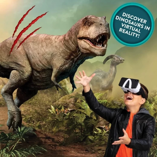 Abacus Dino-Dig VR 2.0 Kit – مجموعة التنقيب عن الديناصورات بتقنية الواقع الافتراضي، لعبة تعليمية تفاعلية للأطفال، استكشاف الحفريات وتعلم العلوم بطريقة ممتعة ومبتكرة - أبيكس - Image 4