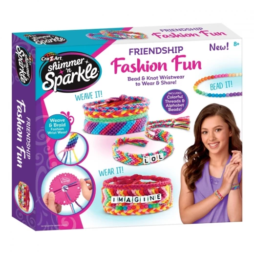 Shimmer n' Sparkle Friendship Fashion Fun Kit, DIY Stylish Wristwear with Beads, Alphabet Beads & Bracelet Wheel for Creative Bracelet Designs Shimmer n' Sparkle Friendship Fashion Fun Kit, DIY Stylish Wristwear with Beads, Alphabet Beads & Bracelet Wheel for Creative Bracelet Designs