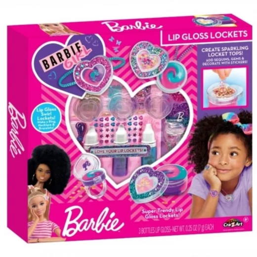 Barbie Sparkling Sweet Heart Lip Gloss Lockets Barbie Sparkling Sweet Heart Lip Gloss Lockets