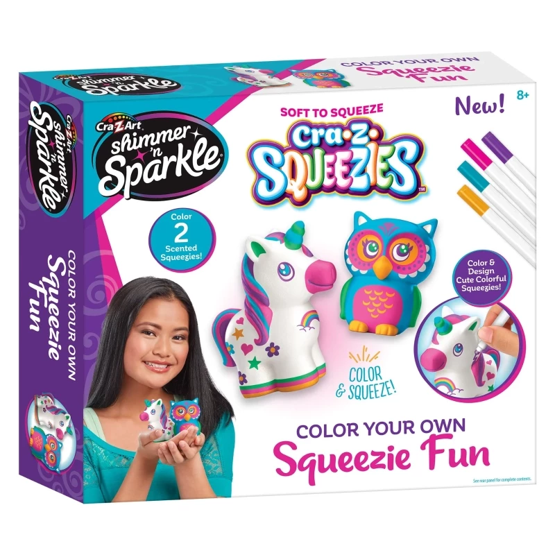 Shimmer 'n Sparkle Color Your Own Squeezie Fun (Pack of 2) - CRA-Z-ART