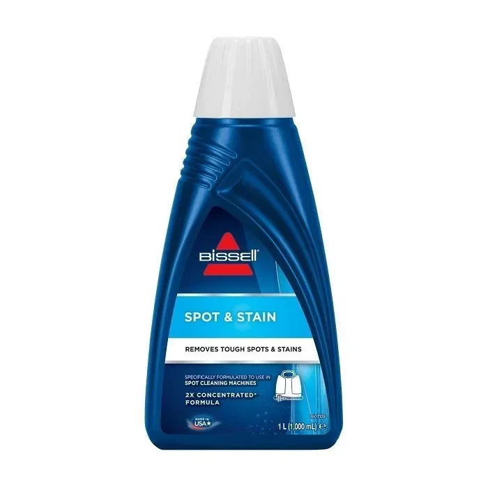 BISSELL Spot & Stain Double Concentrated Cleaner, Carpet and Upholstery Cleaning Solution for Stain and Dirt Removal, 1 Liter - Bissell