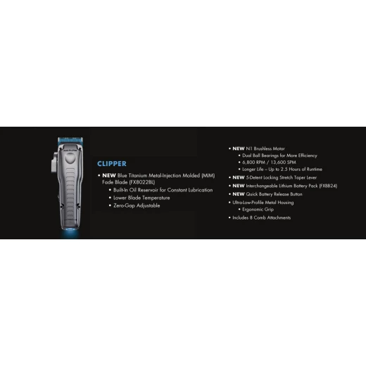 ماكينة حلاقة الشعر الاحترافية اللاسلكية BaBylissPRO FXONE LO-PRO رمادي - Image 4