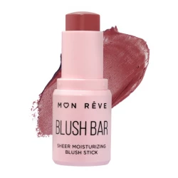 Mon Reve Blush Bar Sheer Moisturizing Blush Stick No. 02 Rose Petal 5.5g for a Natural Flush of Color with Buildable Coverage and Long Lasting Wear