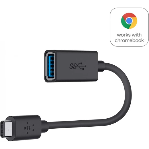محول بلكين من USB-C إلى USB-A – للشحن السريع ونقل البيانات لأجهزة ماك بوك وكروم بوك - بيلكين - Image 4