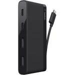 موصل صغير بـ 4 منافذ USB 3.0 لنقل البيانات لأجهزة الكمبيوتر المحمولة والمكتبية من بيلكين - بيلكين