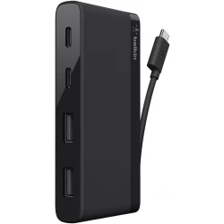موصل صغير بـ 4 منافذ USB 3.0 لنقل البيانات لأجهزة الكمبيوتر المحمولة والمكتبية من بيلكين