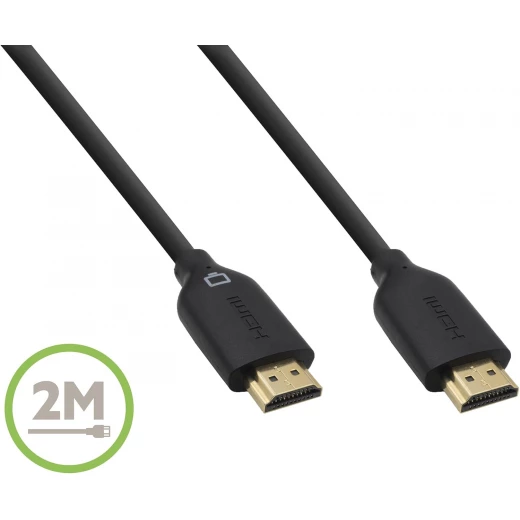 كابل HDMI عالي السرعة مع إيثرنت متوافق مع 4K/Ultra HD، يدعم دقة 1080 بكسل كاملة، بطول 2 متر من بيلكين كابل HDMI عالي السرعة مع إيثرنت متوافق مع 4K/Ultra HD، يدعم دقة 1080 بكسل كاملة، بطول 2 متر من بيلكين