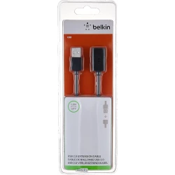 كابل تمديد USB من بيلكين بطول 6 أقدام - أسود، USB-A إلى USB-A، نقل بيانات موثوق
