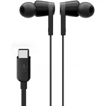 سماعات بيلكين ساوندفورم السلكية مع موصل USB-C، سماعات أذن سلكية مع ميكروفون - سماعات أذن سلكية لأجهزة iPhone 16/15 وiPad Mini وGalaxy S24 وAndroid والمزيد (سماعات رأس USB-C) - أسود - بيلكين