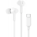 سماعات بيلكين ساوندفورم السلكية مع موصل USB-C، سماعات أذن سلكية مع ميكروفون - سماعات أذن سلكية لأجهزة iPhone 16/15 وiPad Mini وGalaxy S24 وAndroid والمزيد (سماعات رأس USB-C) - أبيض - بيلكين