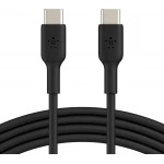 كابل شحن سريع بيلكن USB-C إلى USB-C (6.6 قدم) - أسود - iPhone 16, Galaxy S25, iPad Pro والمزيد - بيلكين