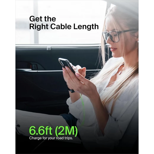 Belkin 6.6ft USB-C to USB-C Fast Charging Cable - White - Compatible with iPhone 16, Galaxy S25, iPad Pro - Belkin - Image 3