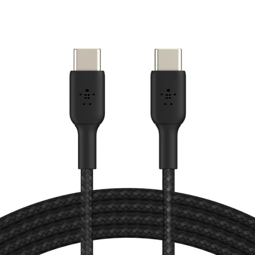 كابل بيلكين بوست تشارج USB-C إلى USB-C بطول 1 متر أسود - شحن سريع كابل بيلكين بوست تشارج USB-C إلى USB-C بطول 1 متر أسود - شحن سريع
