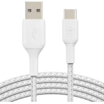 كابل بلكين USB-A إلى USB-C بطول 3.3 قدم أبيض - شحن سريع لأجهزة iPhone 16 و Galaxy S25 و iPad Pro والمزيد - بيلكين