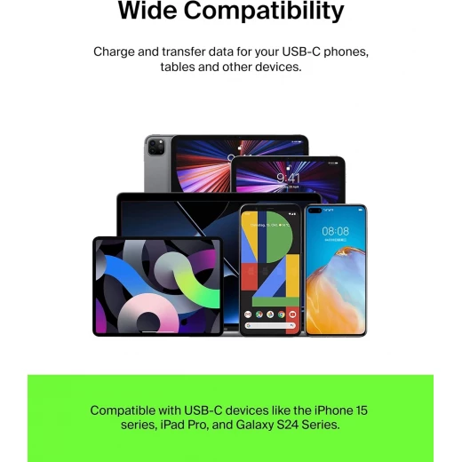 كابل بيلكن USB-A إلى USB-C بطول 6.6 قدم أسود - شحن سريع لأجهزة iPhone 16 و Galaxy S25 و iPad Pro والمزيد - بيلكين - Image 2