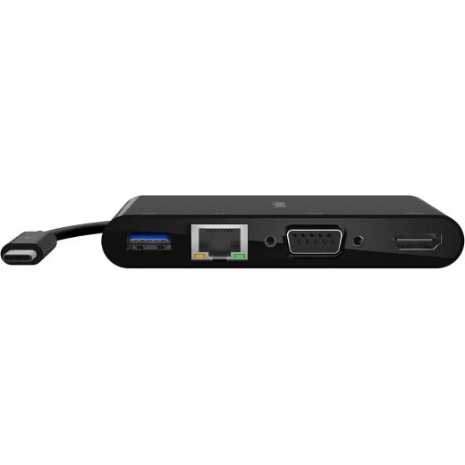 موزع USB-C 4 في 1 من بيلكين، محطة إرساء متعددة المنافذ لأجهزة iPad وiPad Mini وMacBook وMac Mini وMacBook Air وMacBook Pro مع منفذ USB-C Gigabit Ethernet وUSB-A 3.0 وVGA و4K HDMI - بيلكين - Image 2