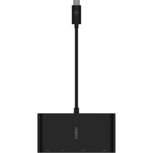 موزع USB-C 4 في 1 من بيلكين، محطة إرساء متعددة المنافذ لأجهزة iPad وiPad Mini وMacBook وMac Mini وMacBook Air وMacBook Pro مع منفذ USB-C Gigabit Ethernet وUSB-A 3.0 وVGA و4K HDMI - بيلكين - Image 3