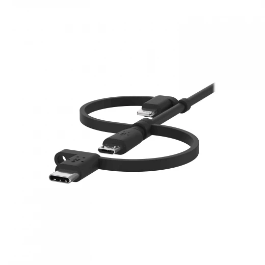 Belkin BoostCharge Universal Cable, USB-A cable with USB-C, Micro-USB and Lightning connectors, 1M - Belkin - Image 2