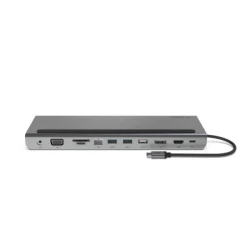 Belkin 11-in-1 USB-C Multiport Dock, 4K HDMI DisplayPort and VGA, USB-A, Ethernet, SD and MicroSD Card Readers, Audio Port, Up to 100W USB-C Power Delivery for Laptops