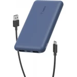 Belkin BoostCharge 3-Port 10K Power Bank with USB-C 15W, dual USB-A, 15cm USB-A to USB-C Cable, Blue - Belkin