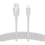 كابل بلكين بوست تشارج برو فليكس مضفّر من السيليكون – USB-A إلى لايتنينغ، بطول 3 أمتار، أبيض - بيلكين