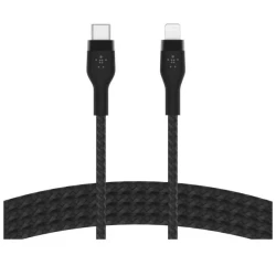 Belkin BoostCharge Pro Flex Braided USB-C to Lightning Cable, 1m (3.3ft), Black, MFi Certified, 20W Fast Charging with Power Delivery, Compatible with iPhone 14, 14 Plus, 13, 12, Pro, Max, Mini, SE and Compatible iPad Models