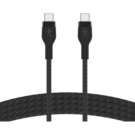 كابل بلكين بوست تشارج برو فليكس مضفّر من السيليكون – USB-C إلى USB-C، بطول 2 متر، أسود كابل بلكين بوست تشارج برو فليكس مضفّر من السيليكون – USB-C إلى USB-C، بطول 2 متر، أسود