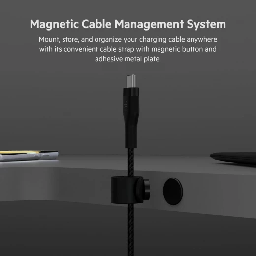 كابل بلكين بوست تشارج برو فليكس مضفّر من السيليكون – USB-C إلى USB-C، بطول 2 متر، أسود - بيلكين - Image 5