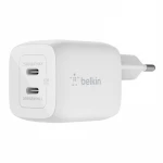 Belkin BoostCharge PRO Dual 45W USB-C PD GaN Fast Charger with PPS, Access up to 45W when using a single USB-C port or 25W + 20W when using both - Belkin
