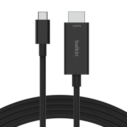 كيبل بيلكين USB-C إلى HDMI 2.1 بطول 6.6 قدم (2 متر) - يدعم 8Kب 60 Hz، 4K  ب 144 Hz، HDR، HBR3، DSC، HDCP 2.2، معتمد للعمل مع كروم بوك، ماك بوك، آيباد برو