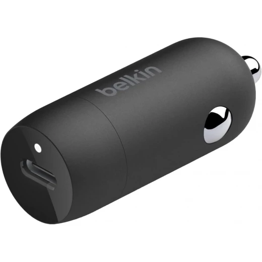 شاحن سيارة بيلكين 30W USB-C - شحن سريع لأجهزة iPhone 16/15 و Galaxy S25/S24 و Pixel 9 - أسود شاحن سيارة بيلكين 30W USB-C - شحن سريع لأجهزة iPhone 16/15 و Galaxy S25/S24 و Pixel 9 - أسود