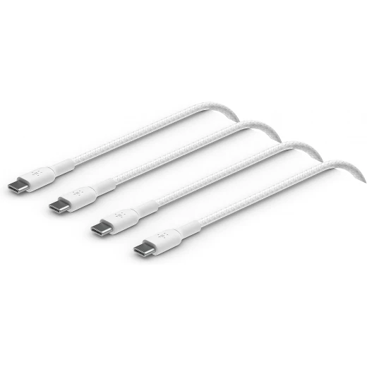 كابل بيلكين BoostCharge USB-C إلى USB-C بطول 3.3 قدم (أبيض، عبوة من قطعتين) لأجهزة iPhone 16 و Galaxy S25 و iPad Pro والمزيد كابل بيلكين BoostCharge USB-C إلى USB-C بطول 3.3 قدم (أبيض، عبوة من قطعتين) لأجهزة iPhone 16 و Galaxy S25 و iPad Pro والمزيد