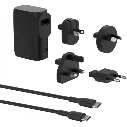 Belkin 25W Hybrid Wall Charger & 5K Travel Adapter Kit - Fast Charging for Phones & Tablets Belkin 25W Hybrid Wall Charger & 5K Travel Adapter Kit - Fast Charging for Phones & Tablets