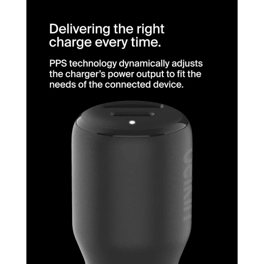 شاحن سيارة بيلكين BoostCharge مزدوج المنفذ 42 واط لأجهزة iPhone 16 و Galaxy S25 والمزيد - أسود - بيلكين - Image 6