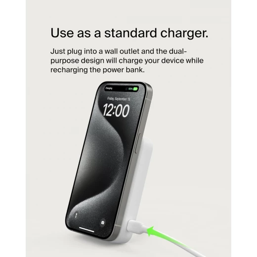 Belkin BoostCharge Qi2 Magnetic 15W Wireless Power Bank 10K + Stand, for iPhone 16/15/14/13/12 - Belkin - Image 3