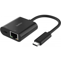 Belkin Connect USB-C to Ethernet + Charge Adapter - Fast Data Transfer & Power Delivery