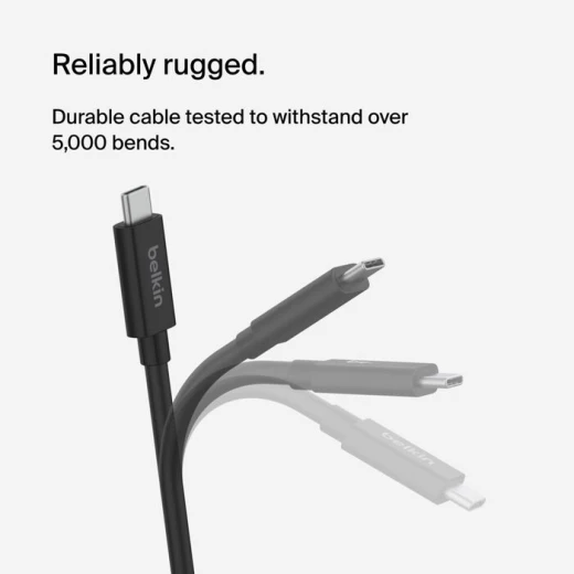 كابل بيلكين USB4 240 واط 20 جيجابت في الثانية - 6.6 قدم/2 متر - شحن سريع - بيلكين - Image 4