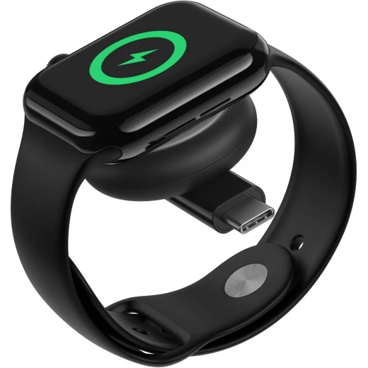 شاحن بيلكين USB-C المحمول لساعة Apple Watch Series 9/8/7/Ultra - أسود شاحن بيلكين USB-C المحمول لساعة Apple Watch Series 9/8/7/Ultra - أسود