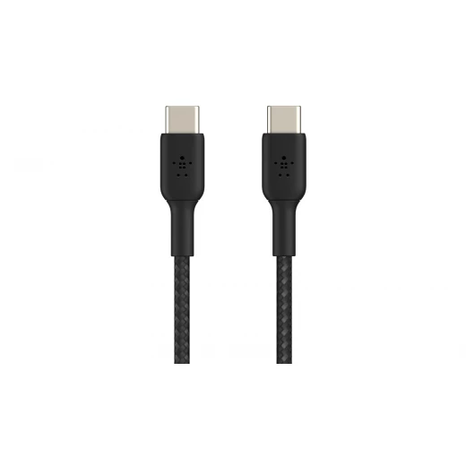 كابل بلكين بوست تشارج مضفّر من نوع USB-C إلى USB-C، بطول 0.15 متر، أسود - بيلكين - Image 2